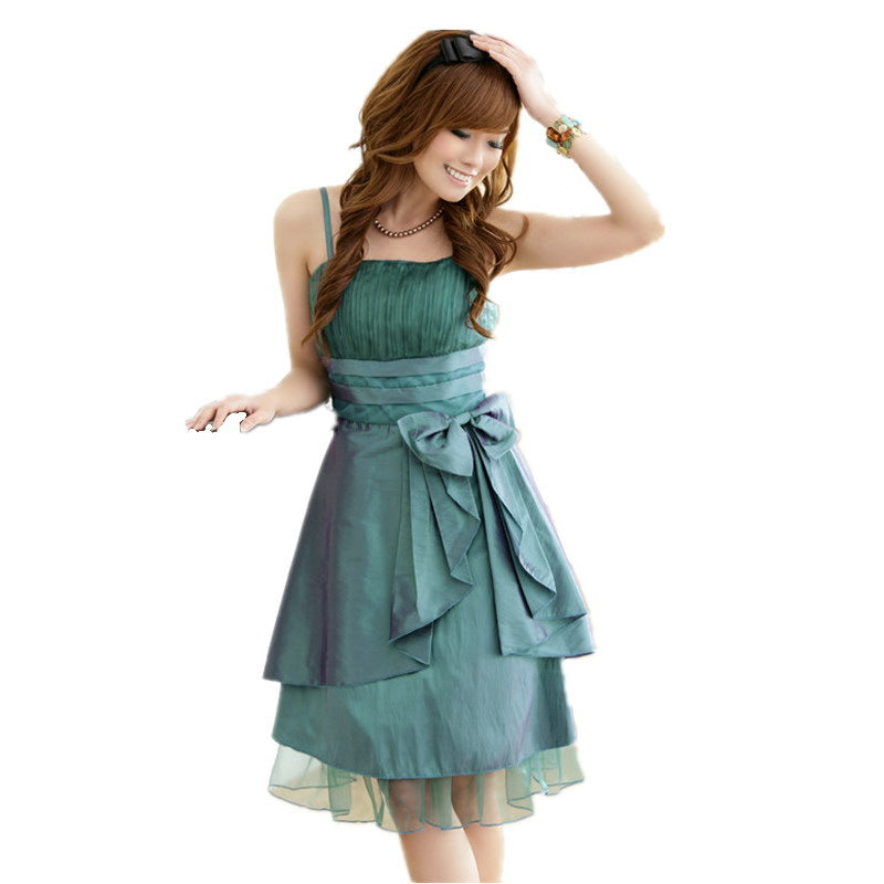 Sling mini dress fat MM large size was thin dress sisters party sexy evening dress