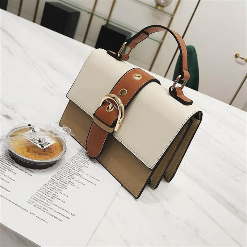 Contrast small square bag