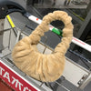 Fashion Plush Pleated Portable Cloud Bag