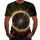 Abstract Twisted Swirl Digital Print Round Neck Short Sleeve T-Shirt