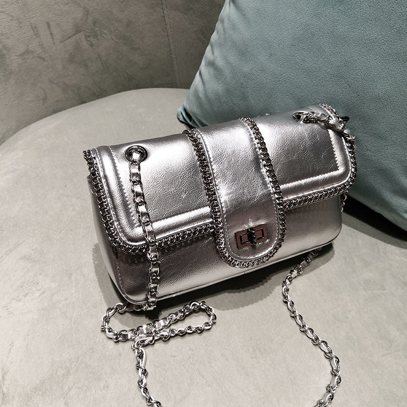 Small fragrance chain bag retro motorcycle bag