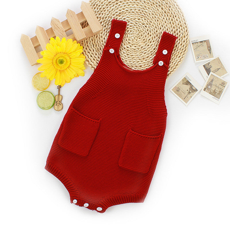 Cotton knitted overalls