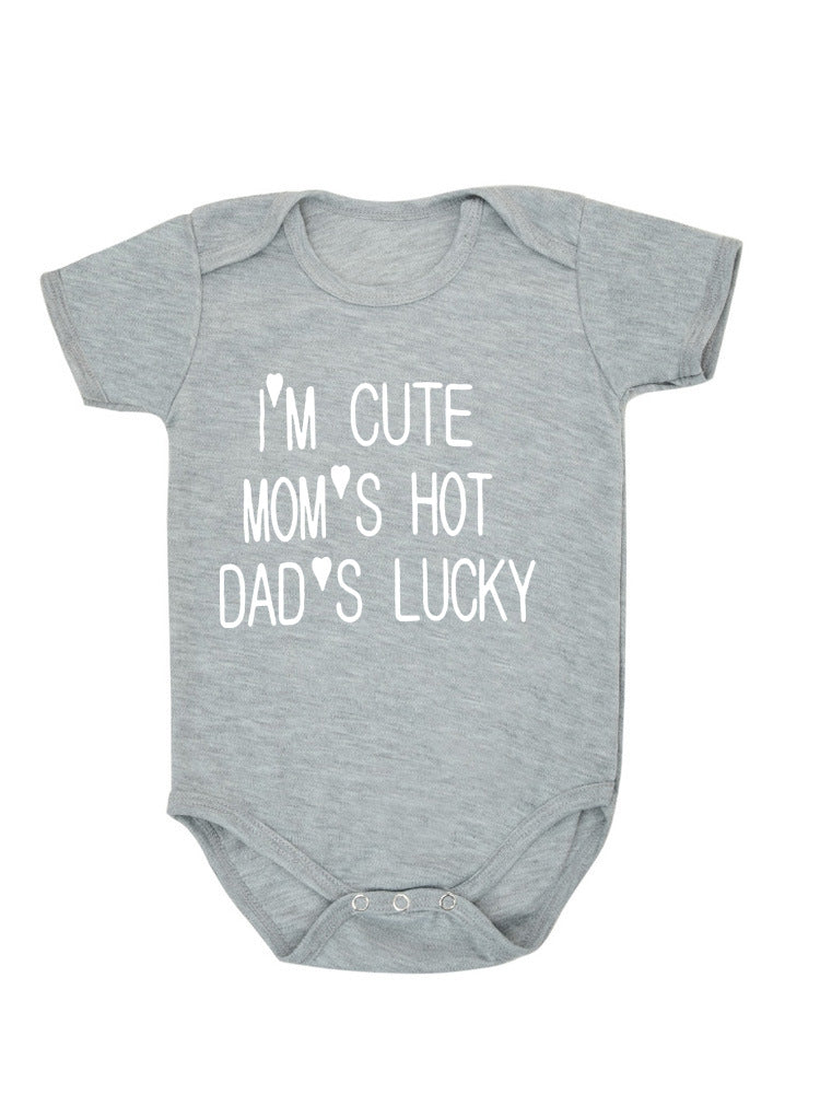 Letter print short-sleeved triangle jumpsuit