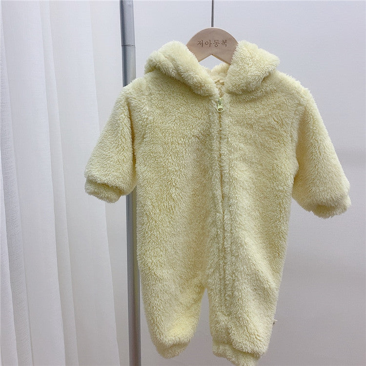 Baby Jumpsuit With Thickened Warm Winter Romper