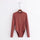 Long-sleeved knitted bottoming shirt buttoned slim bodysuit