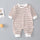 Thin striped split leg baby romper