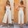Casual Fashion V-Neck Suspender Solid Color Jumpsuit Women