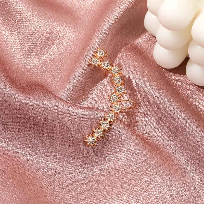 Star Full Diamond Ear Cuff Temperament Simple Unilateral Earrings