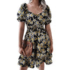 Women's Short Sleeve Casual Ruffle Dress