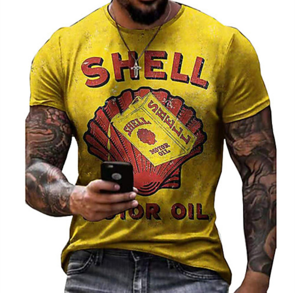 3D Digital Round Neck Short Sleeve T-Shirt