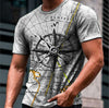 3D Digital Round Neck Short Sleeve T-Shirt