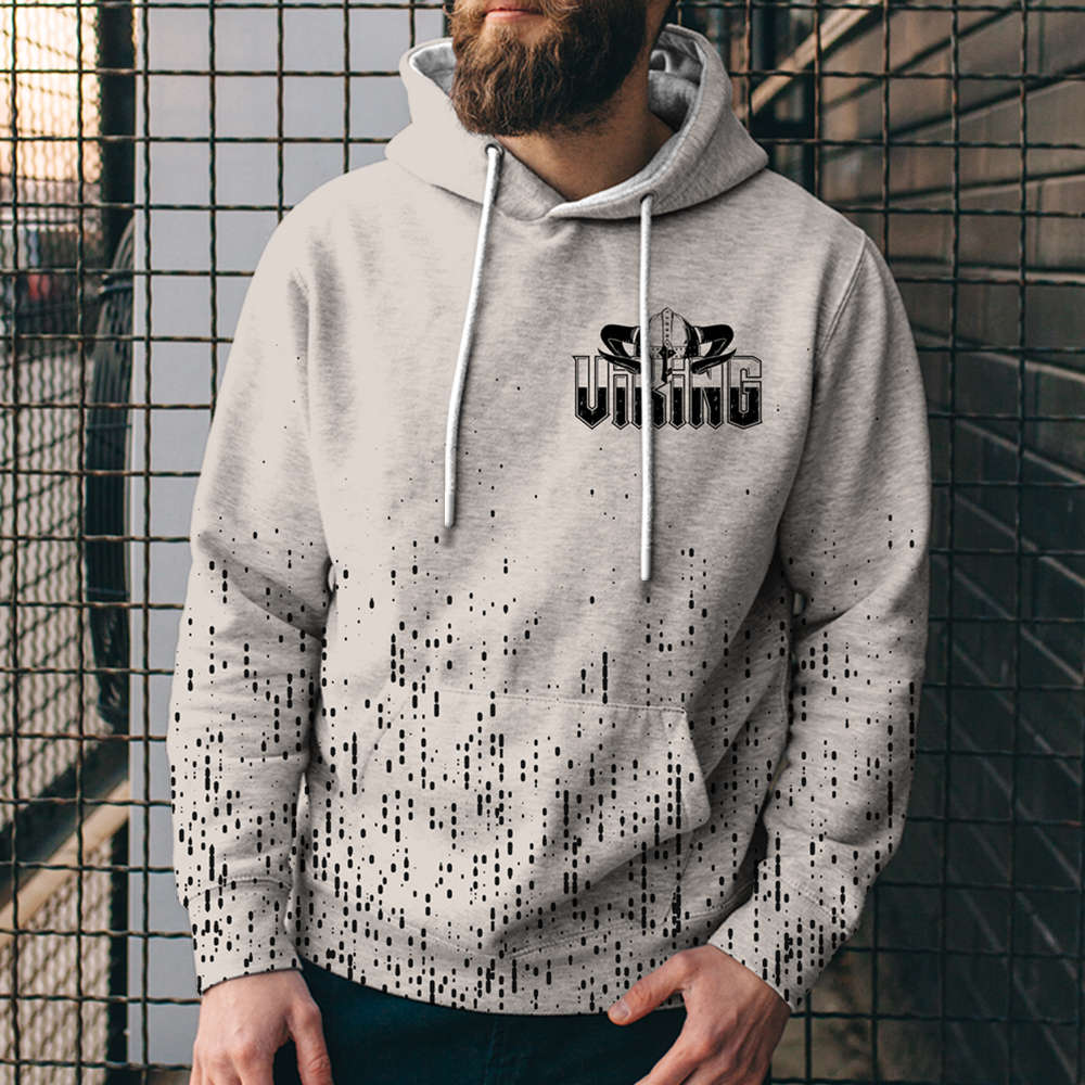 3D Digital Printing Loose Hooded Sweatshirt