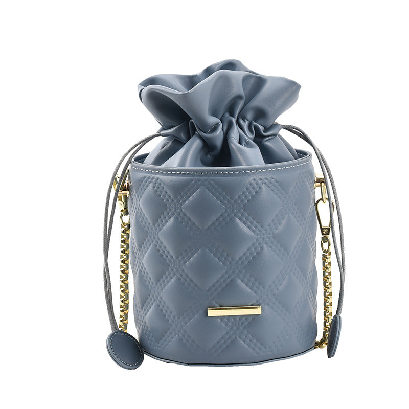 Lingge Chain Shoulder Messenger Bag Cute Simple Female Bag