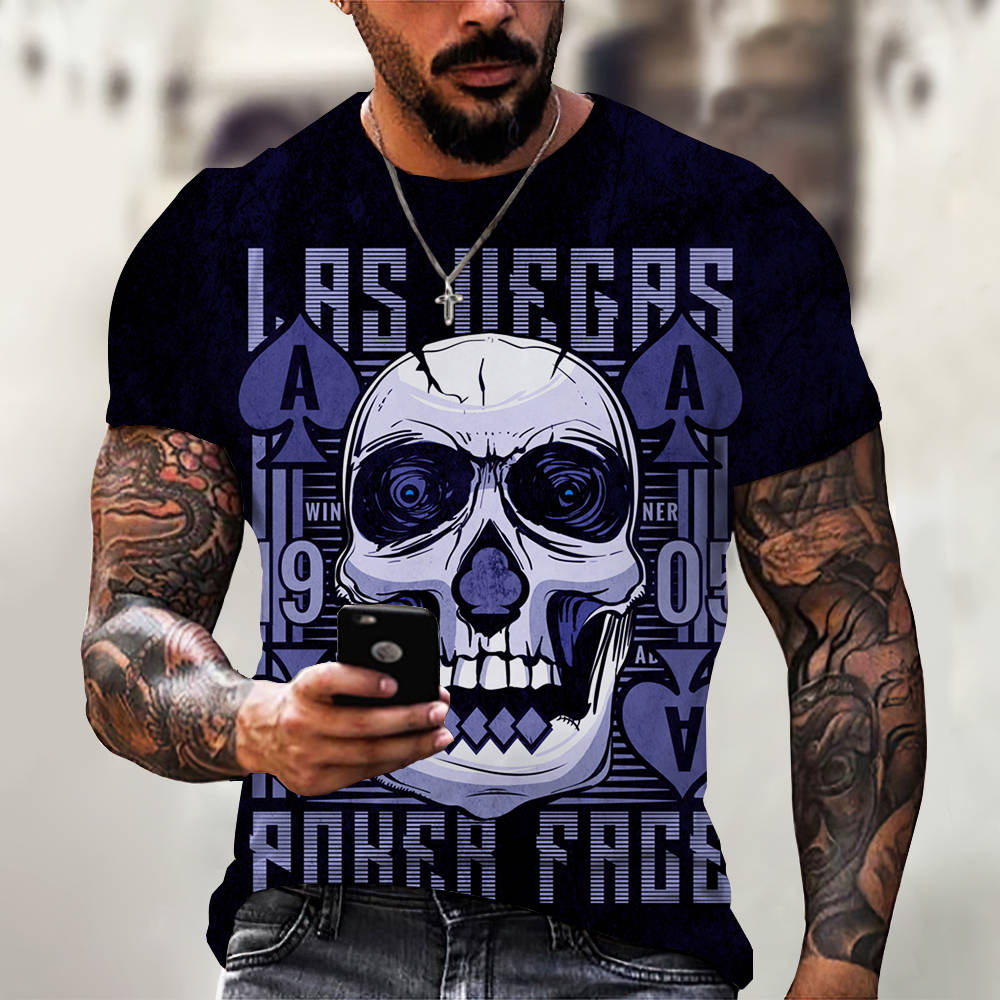 New Men Summer 3Dt Shirt Top Printing Street Short Sleeves