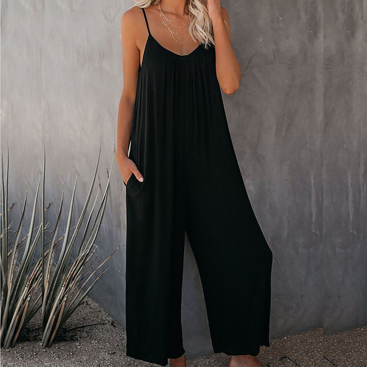European And American Women's Sling Jumpsuit