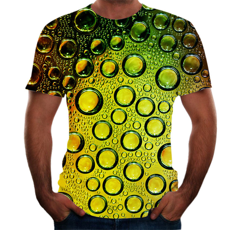3D digital round neck short sleeve T-shirt
