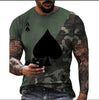 3D Digital Round Neck Short Sleeve T-Shirt