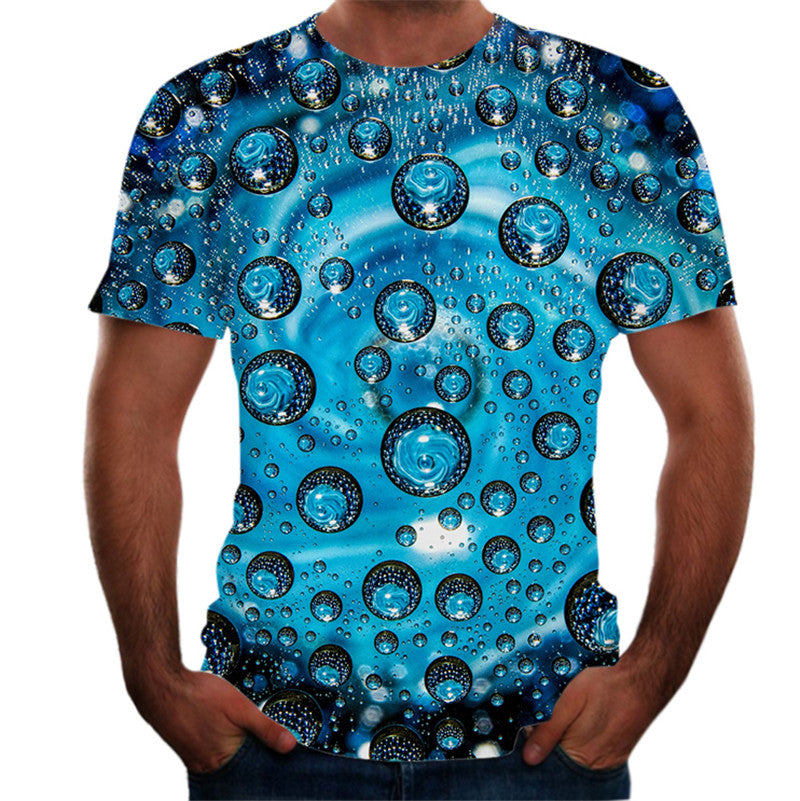 3D digital round neck short sleeve T-shirt