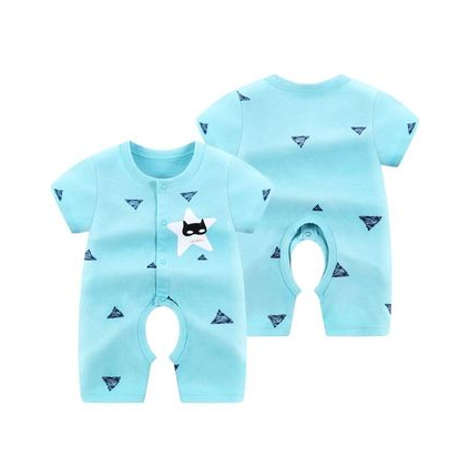 Baby onesies short-sleeved cotton baby clothes summer thin section male newborn clothes female summer romper