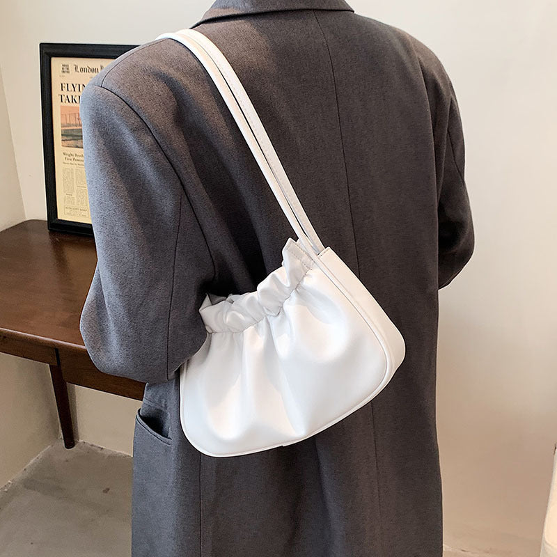 Fashion Simple One-shoulder Fold Cloud Bag