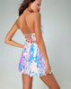 Party Strapless Sequins Mini Dress Two Pieces
