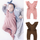 Kids Baby Girl Ruffle Clothing Knitted Romper Jumpsuit Short Sleeve Casual Kid Overalls Pants Outfit Girls 1-6T