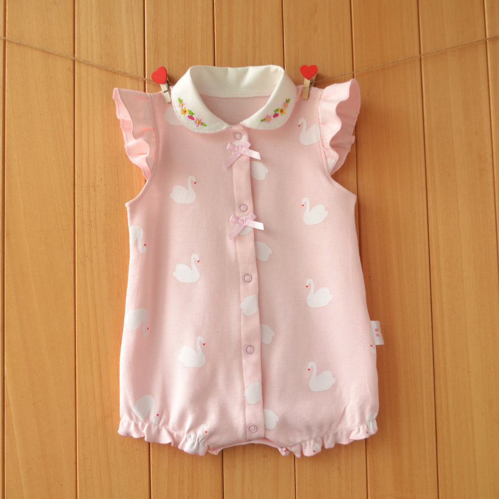 Short-sleeved romper jumpsuit cotton cool pajamas