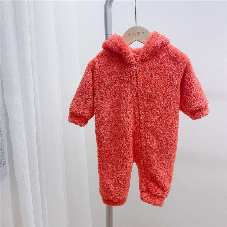 Baby Jumpsuit With Thickened Warm Winter Romper