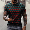 New Personality Pattern Honeycomb 3D Digital Printing Short-Sleeved T-Shirt