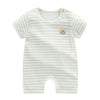 Baby cotton short-sleeved jumpsuit