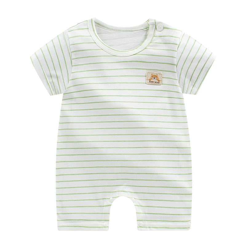 Baby cotton short-sleeved jumpsuit