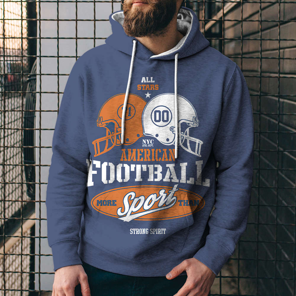 3D Digital Loose Print Hooded Sweatshirt