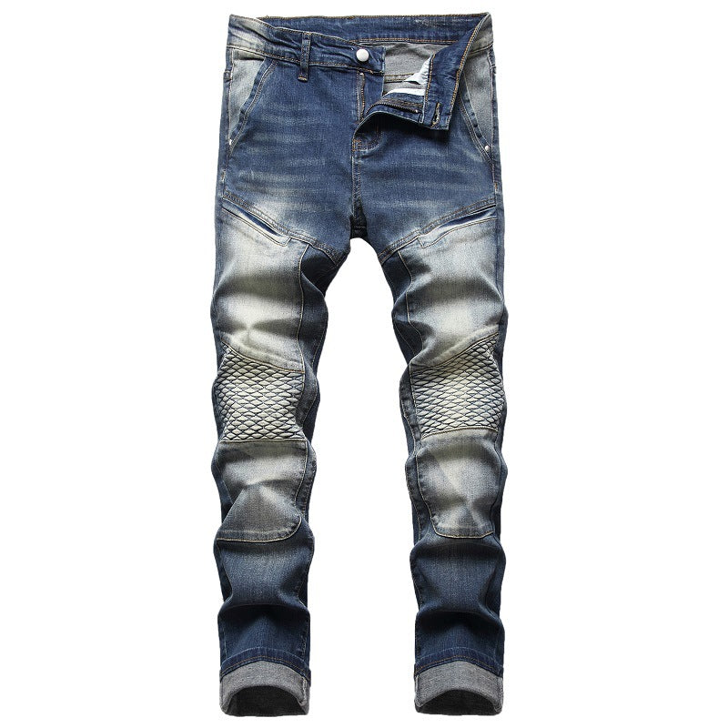 Men Ruffled Youth Straight-Leg Jeans