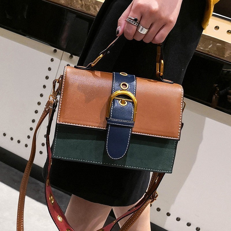 Contrast small square bag