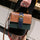 Contrast small square bag