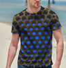 New Personality Pattern Honeycomb 3D Digital Printing Short-Sleeved T-Shirt