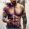 New Personality Pattern Muscle 3D Digital Printing Short-Sleeved T-Shirt