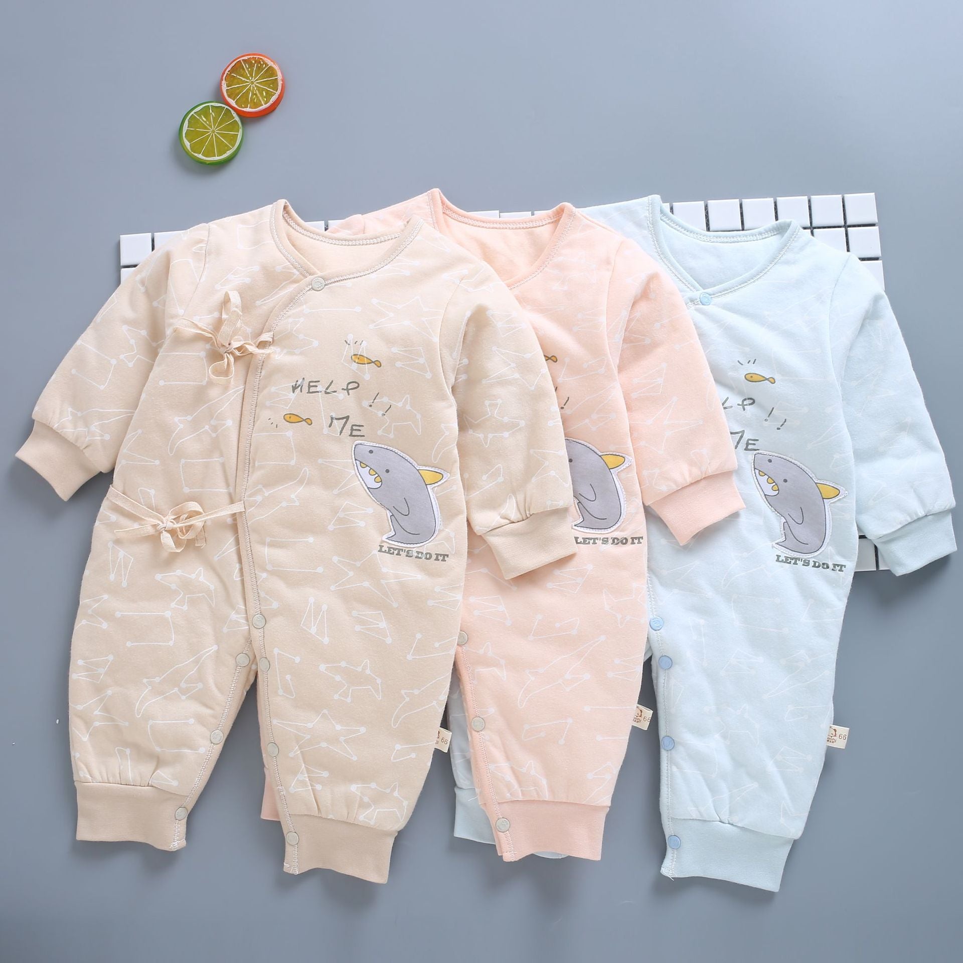 Baby in a cotton jumpsuit