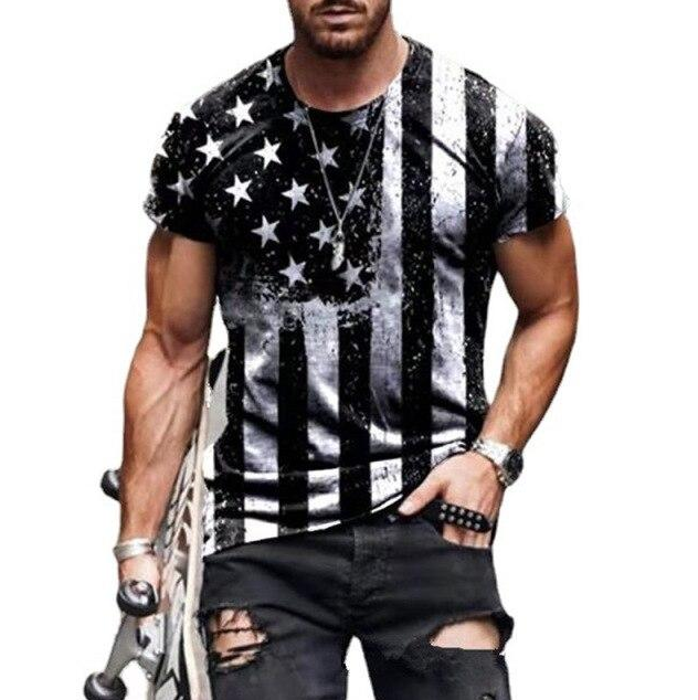 New Personality Pattern Statue Of Liberty 3D Digital Printing Short-Sleeved T-Shirt