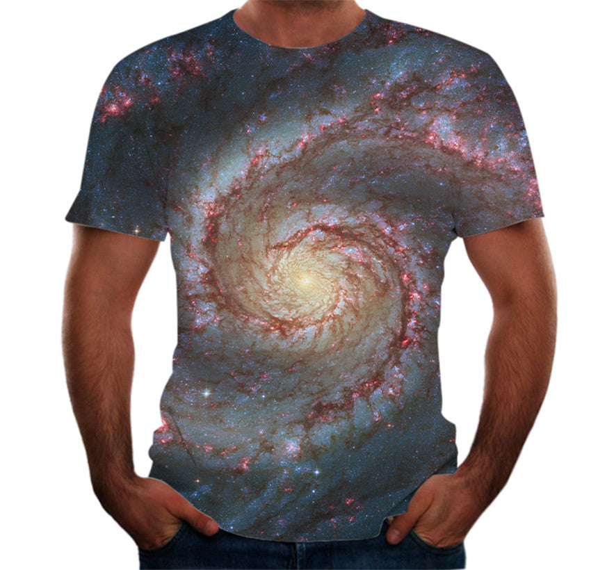 3D digital round neck short sleeve T-shirt