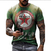 3D Digital Round Neck Short Sleeve T-Shirt