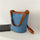 Denim Large-capacity Stitching Portable Bucket Bag