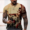 3D Digital Round Neck Short Sleeve T-Shirt