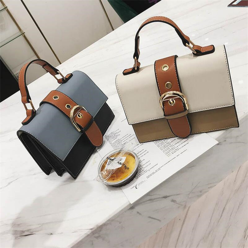 Contrast small square bag