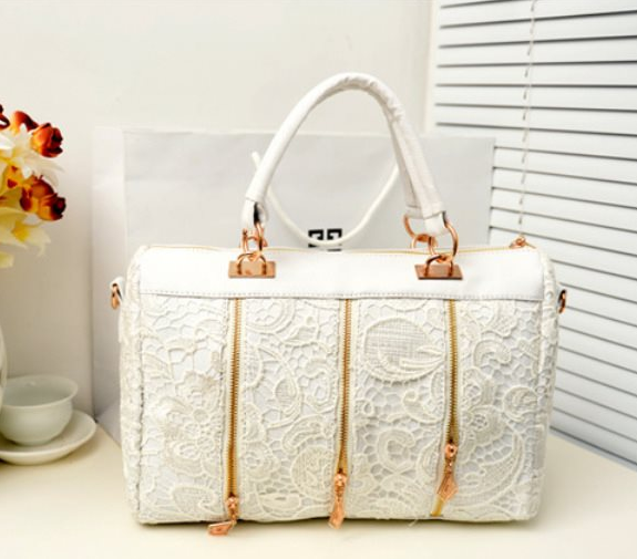 New Korean version of the thickening Princess lace bag lady temperament bag fashion three zipper hand shoulder wave tide handbag