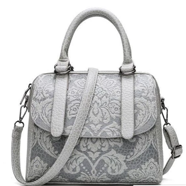 Embossed shoulder bag