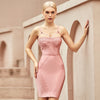 Bandage Dress Solid Color Suspender Dress Party Red Carpet Little Dress