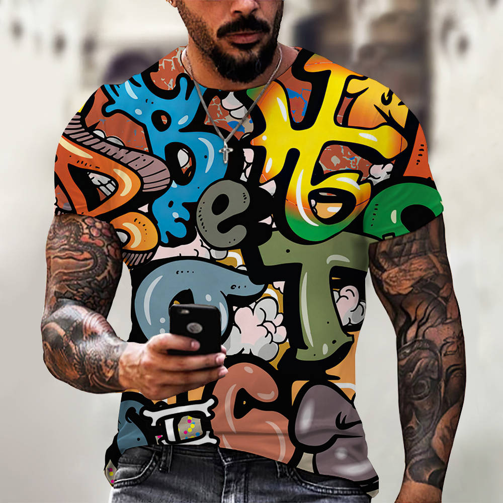 3D Digital Printing Casual Short-Sleeved T-Shirt