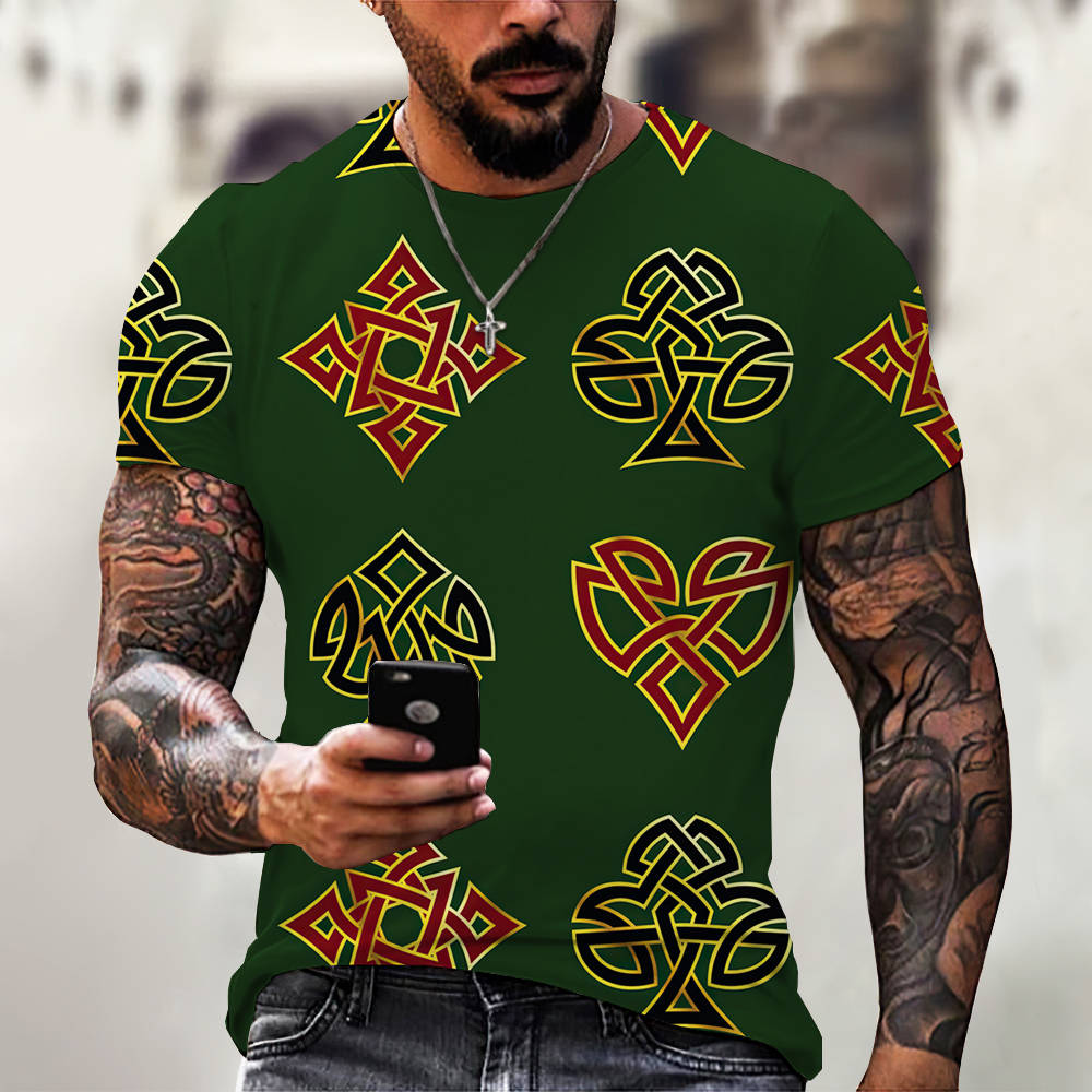 New Men Summer 3Dt Shirt Top Printing Street Short Sleeves