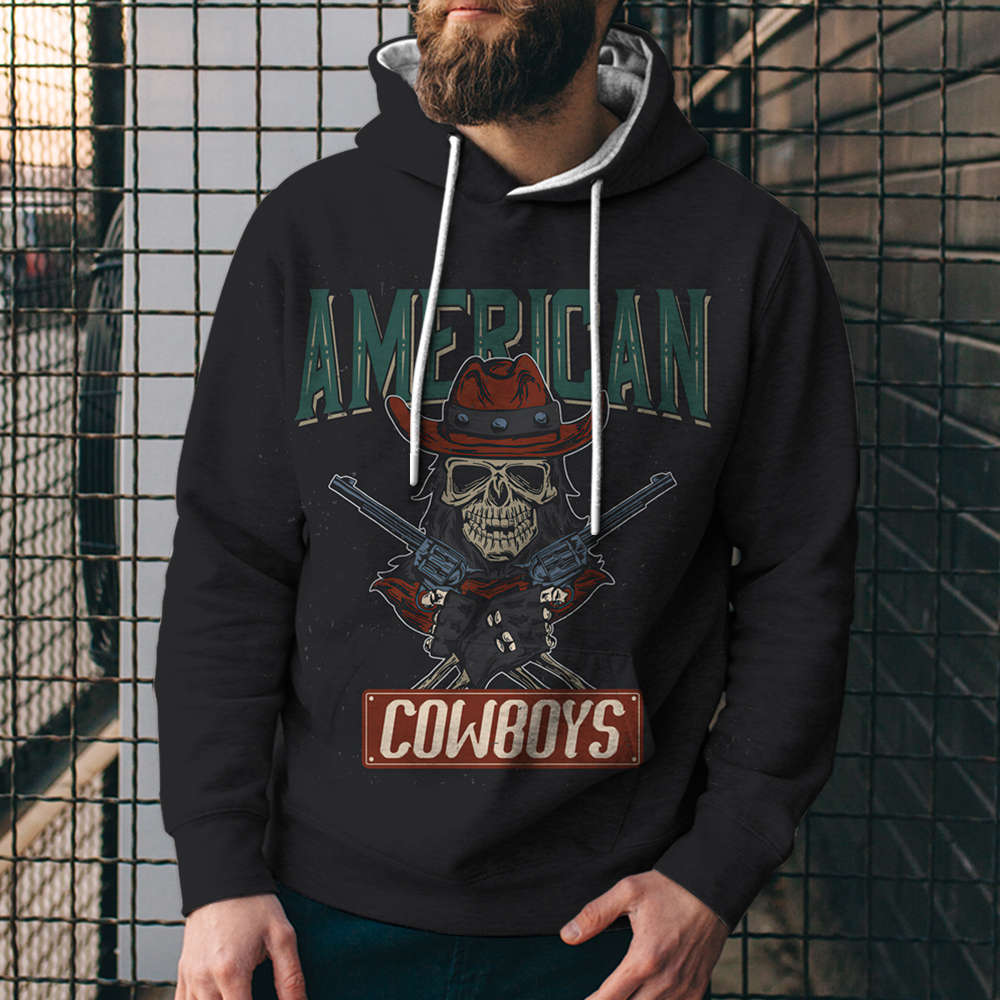 3D Digital Loose Print Hooded Sweatshirt